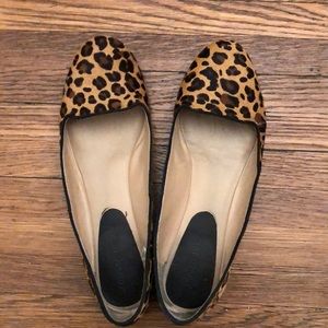 Antonio Melani Leopard calf hair loafers, size 9
